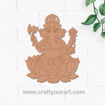 Ganesha Pre Marked MDF Design 9