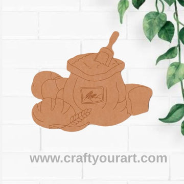 Wheat Flour Sack Pre Marked MDF Design 25