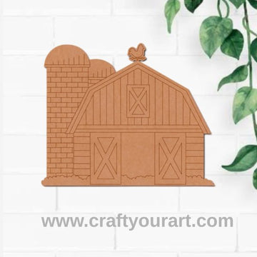 Farm Barn Silo Pre Marked MDF Design 7
