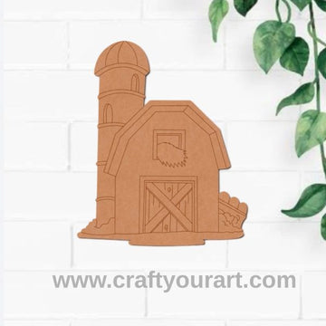 Farm Barn Silo Pre Marked MDF Design 6