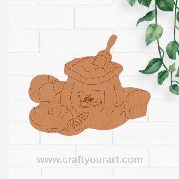 Wheat Flour Sack Pre Marked MDF Design 1