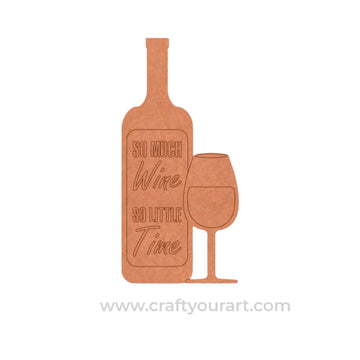 Wine Text Pre Marked Base MDF Design 1