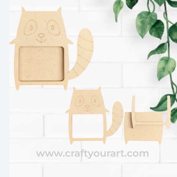 Cat Mini Photo Frame MDF Design 1