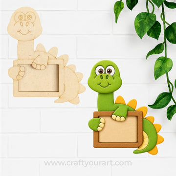 Dinosaur Mini Photo Frame MDF Design 1