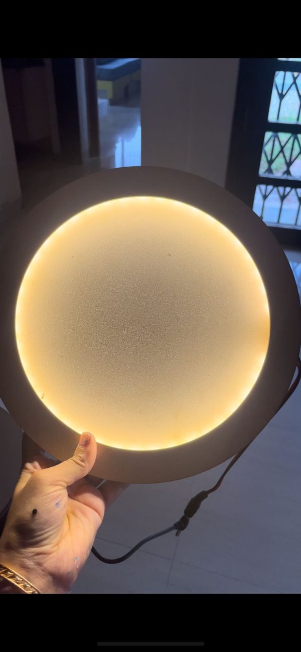 DIY Round MDF Board with LED Light for Resin, Mandala, Painting & Moonlight DIY Artworks