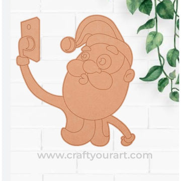 Christmas Santa Clause Clicking Selfie Pre Marked Design 109