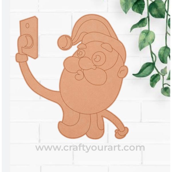 Christmas Santa Clause Clicking Selfie Pre Marked Design 109
