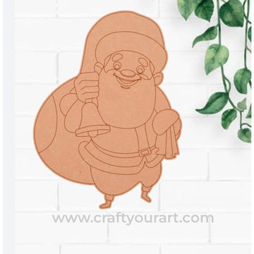 Christmas Santa Clause Holding Bell and Gift Bag Pre Marked Design 108