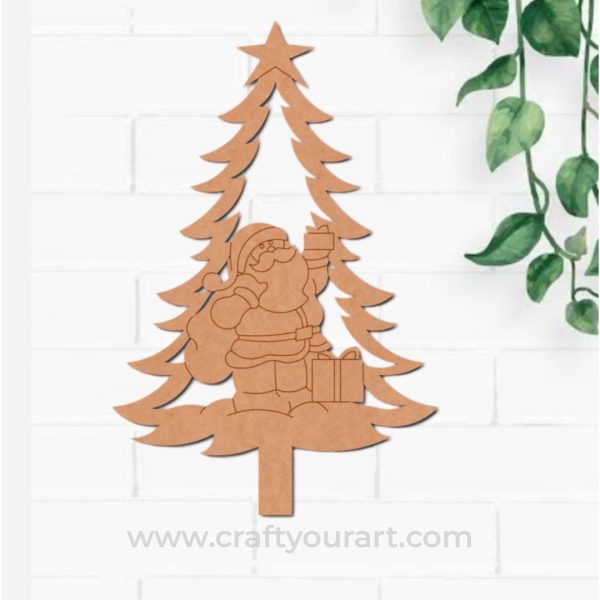 Christmas Santa Clause Tree Pre Marked Design 73
