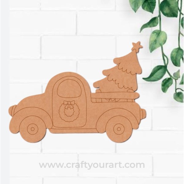 Christmas Truck with Tree Pre Marked Design 104