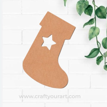 Christmas Stocking Cutout MDF Design 36