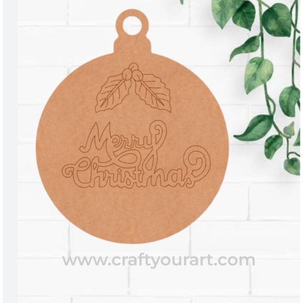 Merry Christmas Hanging Ornament Pre Marked Design 16