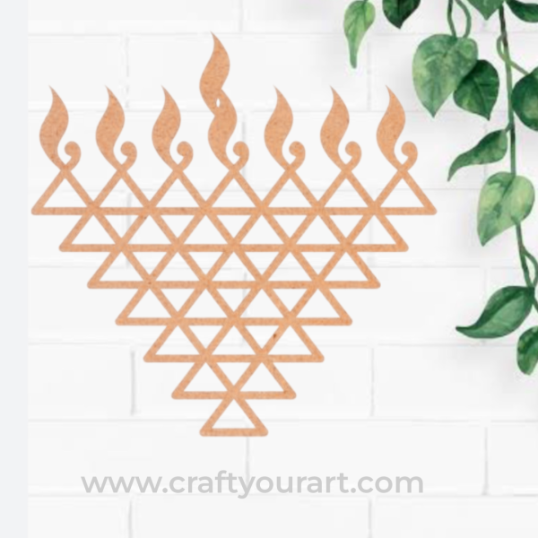 Saraswati Yantra Cutout MDF Design 9