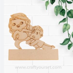 Brother and Sister Pre Marked MDF Mini Nameboard Design 2