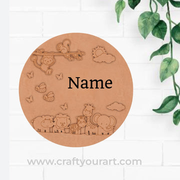 Animals Nameplate MDF Design 1